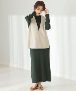 B:MING by BEAMS / ベスト × ハイネック ニット ワンピース セット