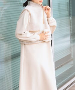 ▲ B:MING by BEAMS / ボアベスト × ワンピース セット