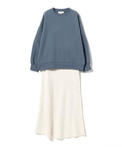▲裏起毛 スウェット × ニットスカート セット