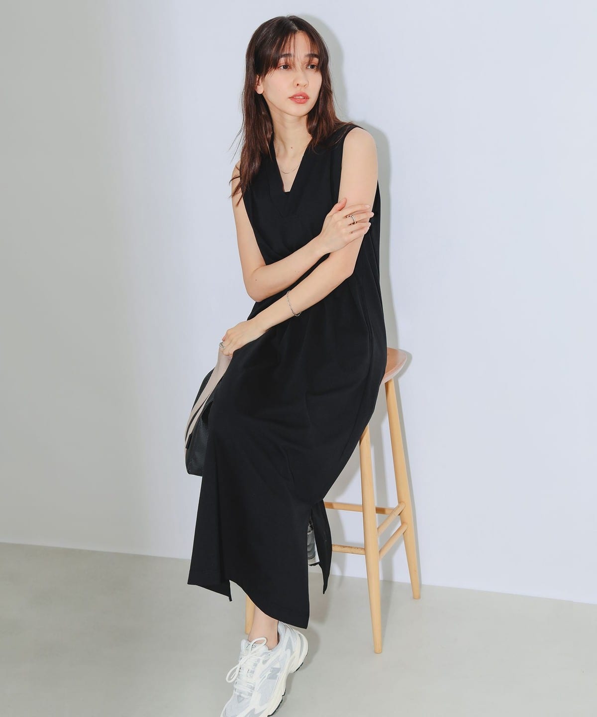 【新品】ビーミングバイビームス　マキシキャミワンピース　クールタッチ　ブルー系M B:MING by BEAMS（ビーミング by ビームス）【タイムセール】V