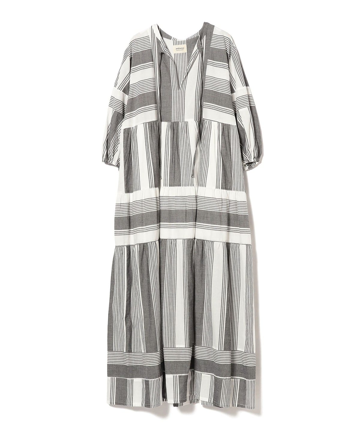 ambiance / Stripe Dress(S M) ワンピース WOMEN BLACK S ambiance / Stripe Dress(S M) ワンピース WOMEN BLACK S