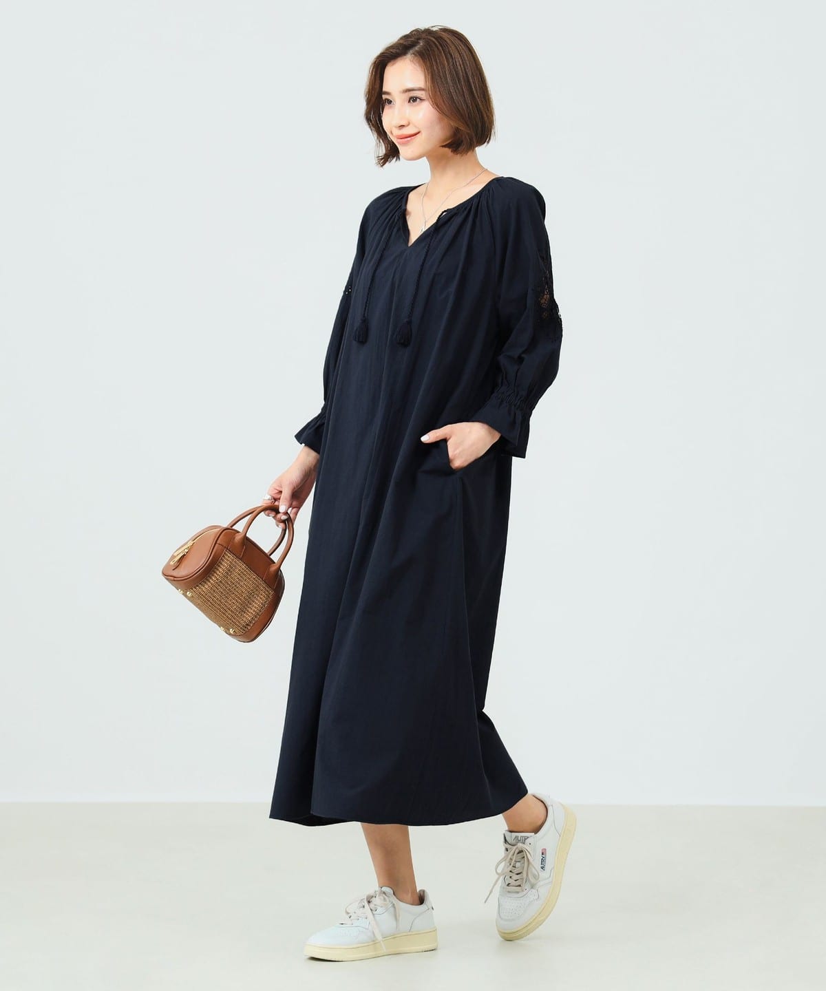 袖刺繍 ワンピース(S M) ワンピース WOMEN NAVY S 袖刺繍 ワンピース(S M) ワンピース WOMEN NAVY S