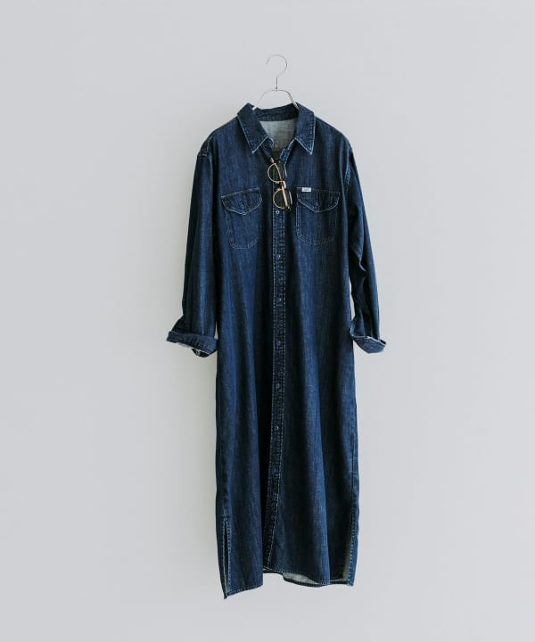 miumiu archive デニムシャツワンピース　00s サイドジップ ネイビー デニム シャツ | Miu Miu