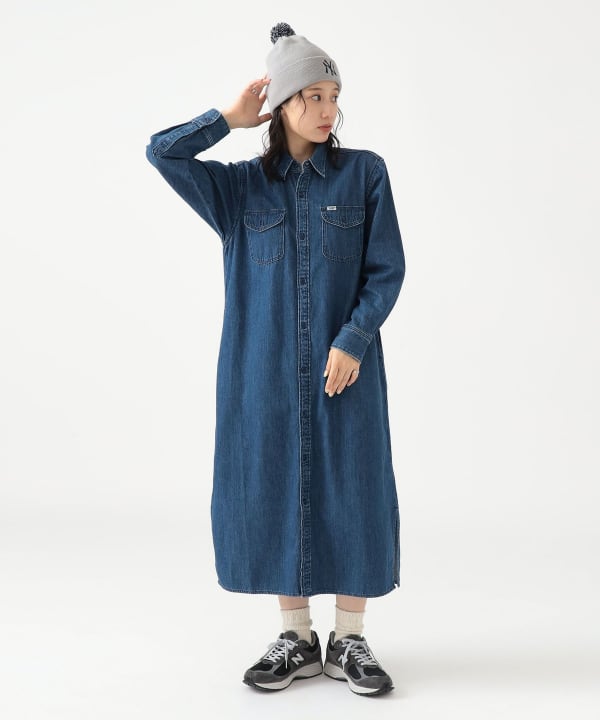 【新品タグ付】ビームス　Lee デニム　ワンピース Lee シャツワンピース 「ビームスの百名品」「別注」Lee