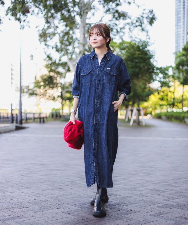 B:MING by BEAMS (B:MING by BEAMS) [Special order] Lee / Denim shirt dress  (S-M) (Dress Dress) for sale | BEAMS