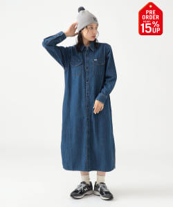 【+15%ポイントUP】【別注】Lee / デニム シャツ ワンピース（S～M）