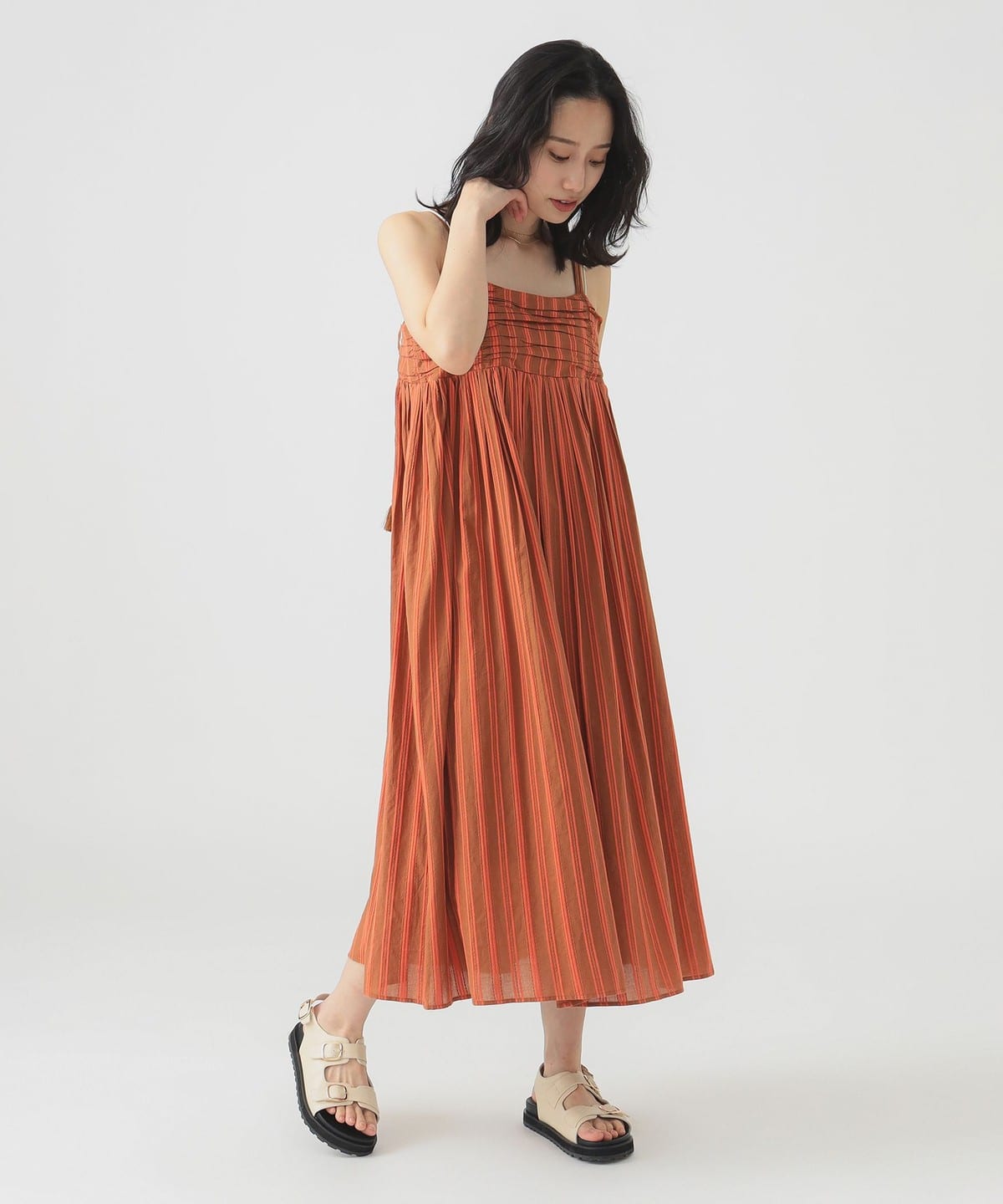 【6/25新規値下げ】インド ストライプ キャミ ワンピース(S M) ワンピース WOMEN BROWN STRIPE S 【6/25新規値下げ】インド ストライプ キャミ ワンピース(S M) ワンピース WOMEN BROWN STRIPE S