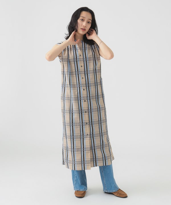 MSGM チェック柄ワンピース