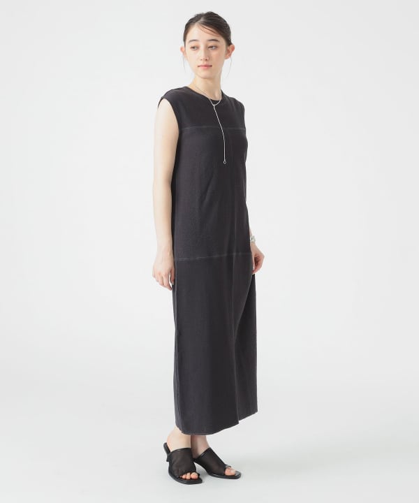 期間限定お値下新品未使用タグ付破格ビームスベージュ ノースリーブ オールインワン B:MING by BEAMS（ビーミング by ビームス）ノット マキシ