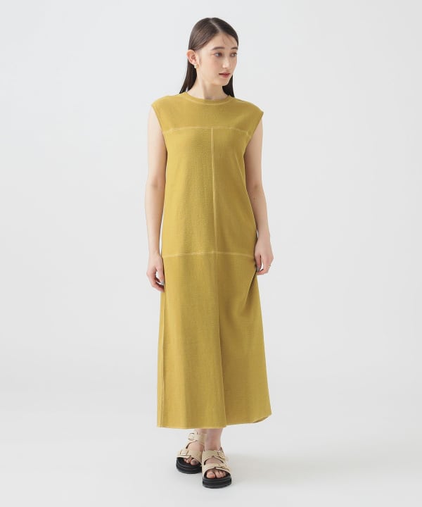 ハグオーワー＊カラムカリプリント＊ボヘミアンワンピース＊美品＊2024＊サイズ2 OMNES】ダブルガーゼ 多ボタンギャザーワンピース[品番