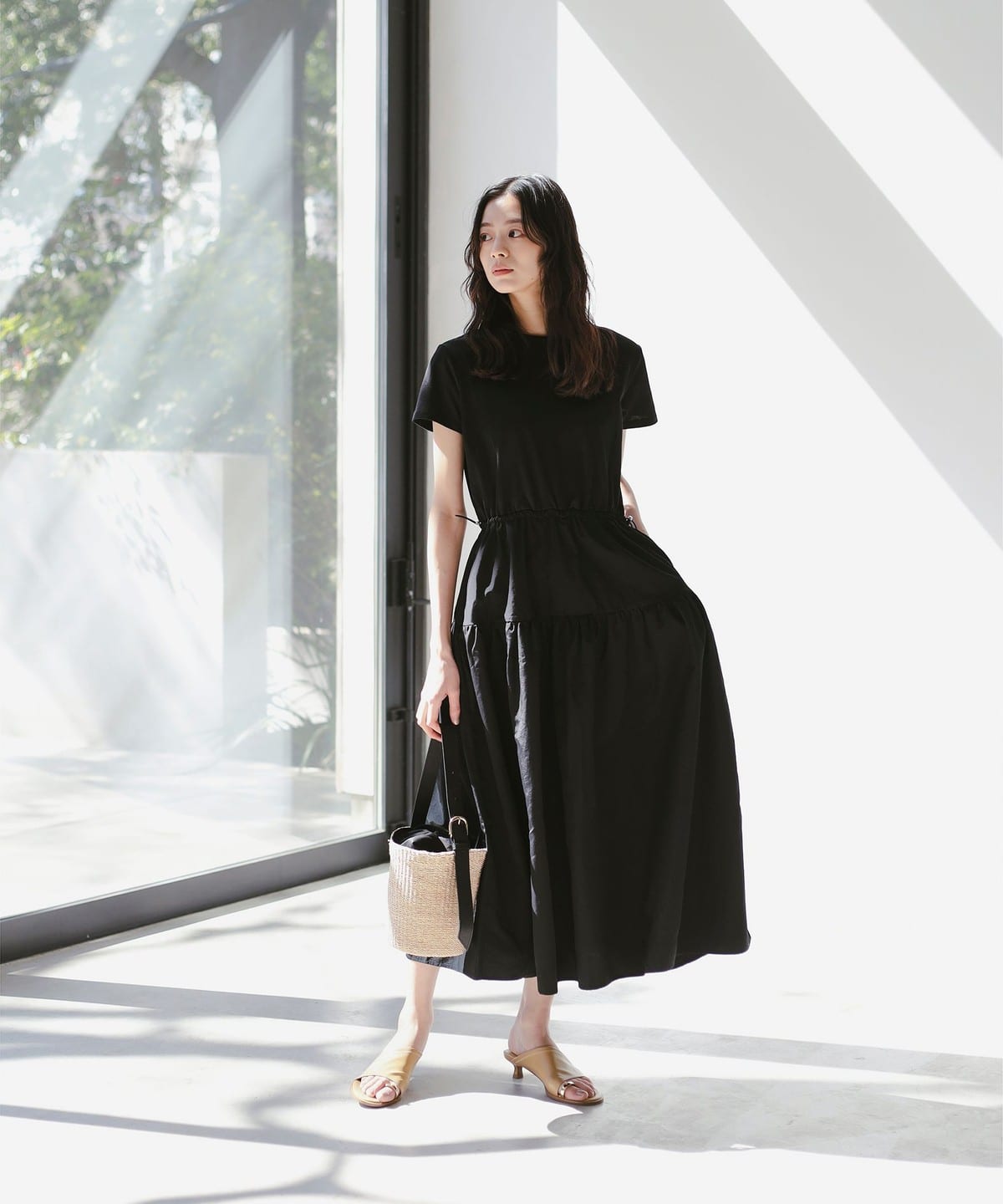 カット × 布帛 ワンピース(S M) ワンピース WOMEN BLACK S カット × 布帛 ワンピース(S M) ワンピース WOMEN BLACK S