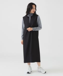 タートルネック ニット × スキッパー ワンピース セット