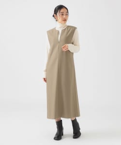 タートルネック ニット × スキッパー ワンピース セット