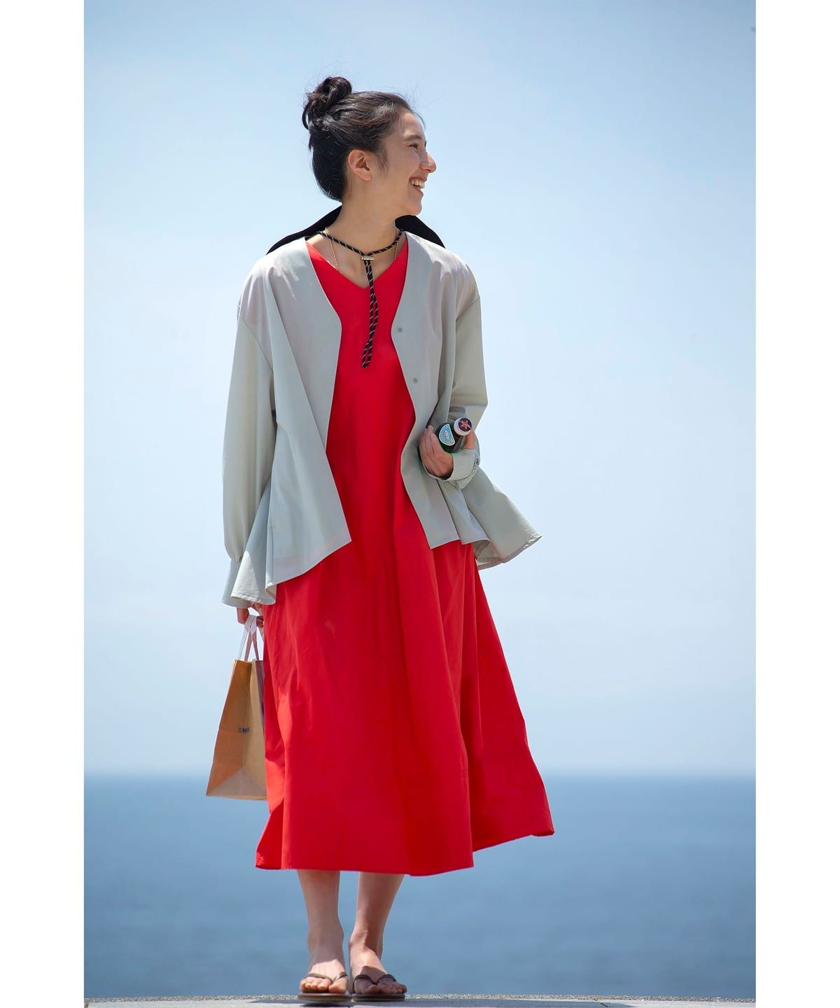 Aライン ボリューミー ワンピース(S M) ワンピース WOMEN RED M Aライン ボリューミー ワンピース(S M) ワンピース WOMEN RED M