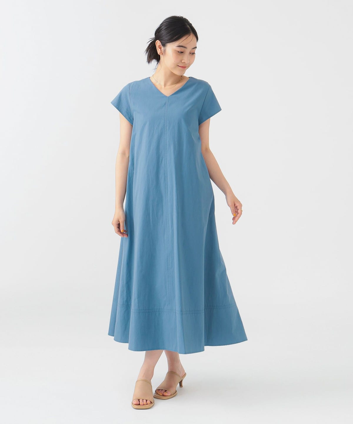 Aライン ボリューミー ワンピース(S M) ワンピース WOMEN STONE BLUE M Aライン ボリューミー ワンピース(S M) ワンピース WOMEN STONE BLUE M