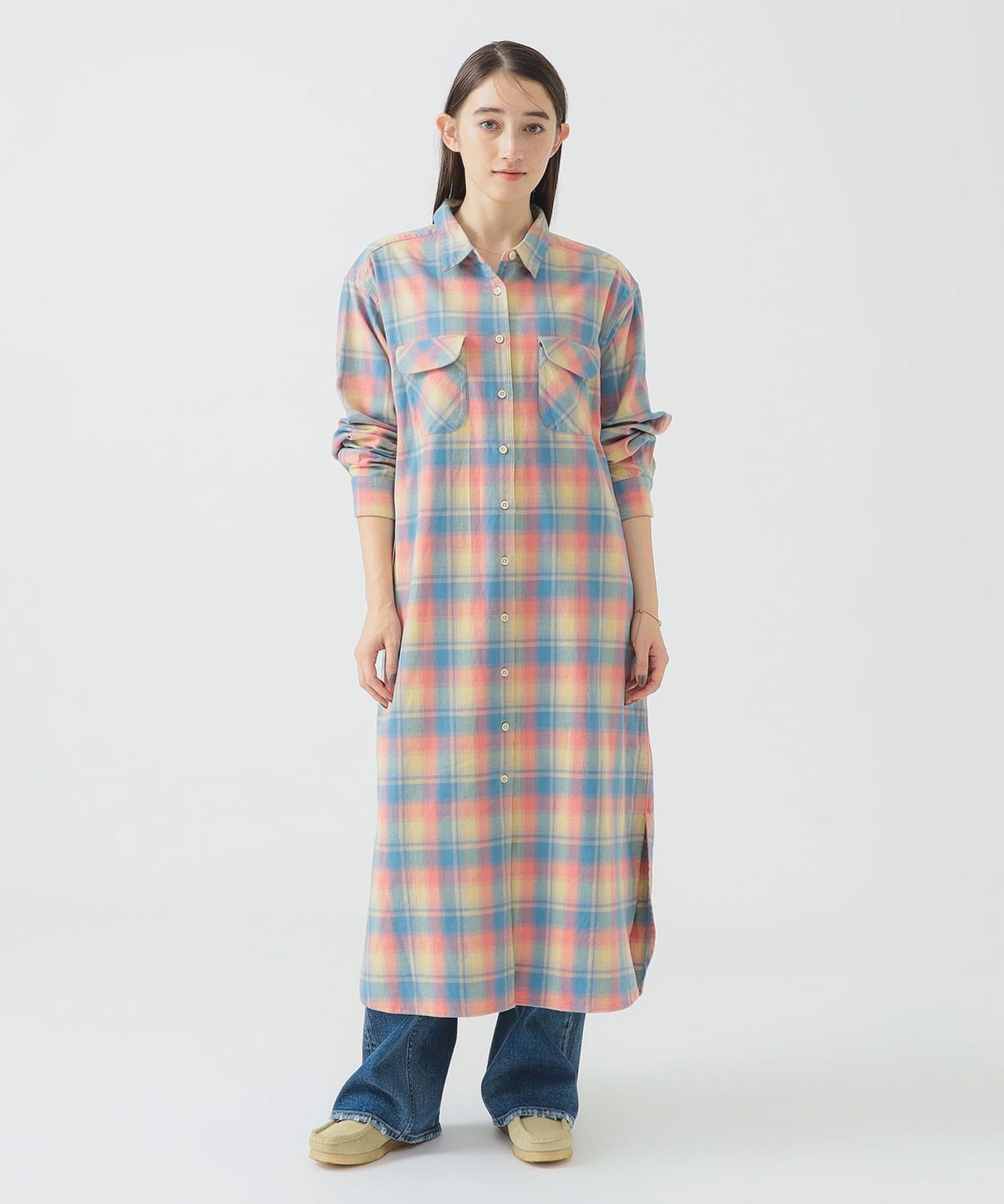 PENDLETON ペンドルトン / シャツ ワンピース ワンピース WOMEN CORAL/SAX ONE SIZE PENDLETON ペンドルトン / シャツ ワンピース ワンピース WOMEN CORAL/SAX ONE SIZE