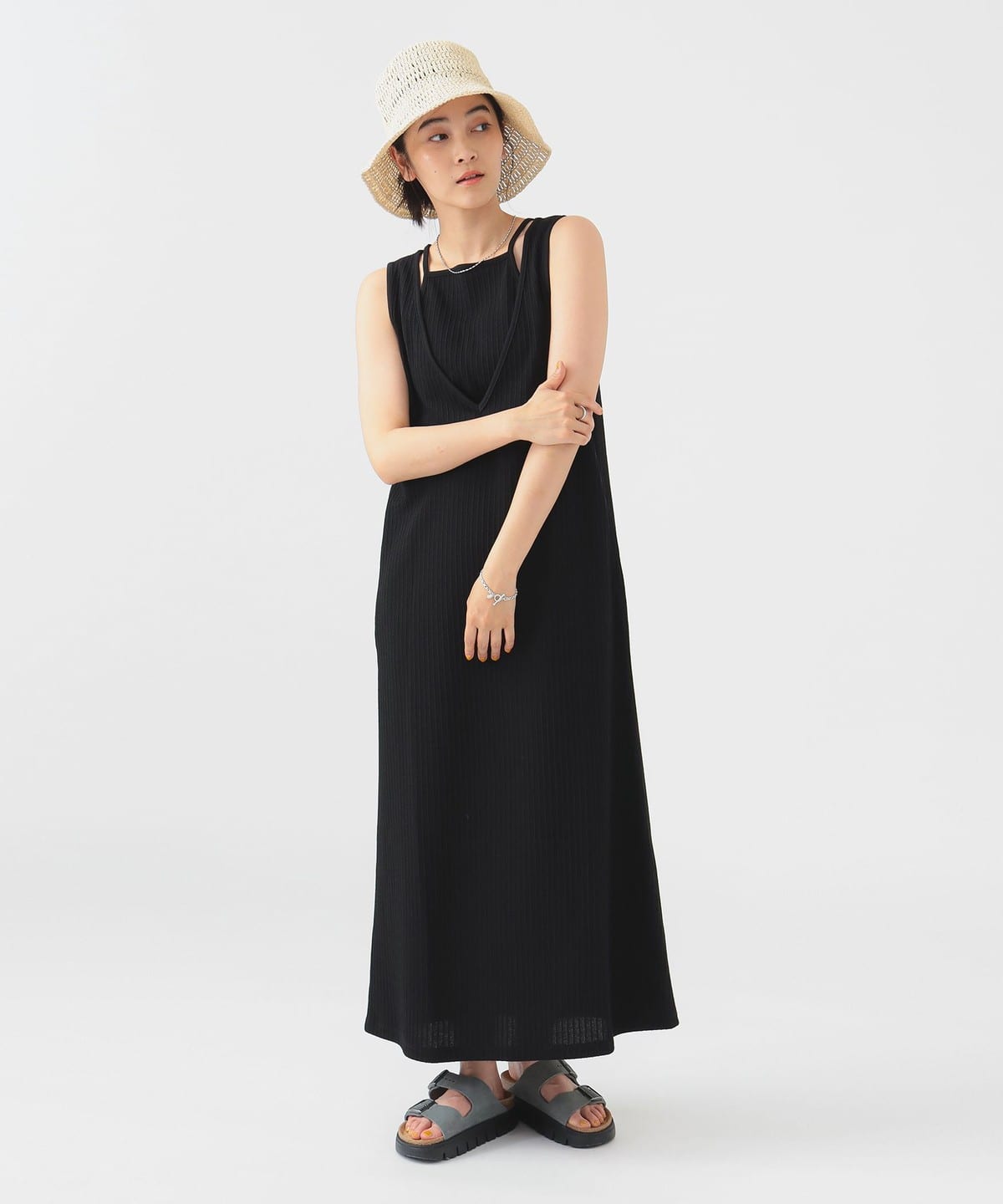レイヤード ワンピース(S M) ワンピース WOMEN BLACK S レイヤード ワンピース(S M) ワンピース WOMEN BLACK S