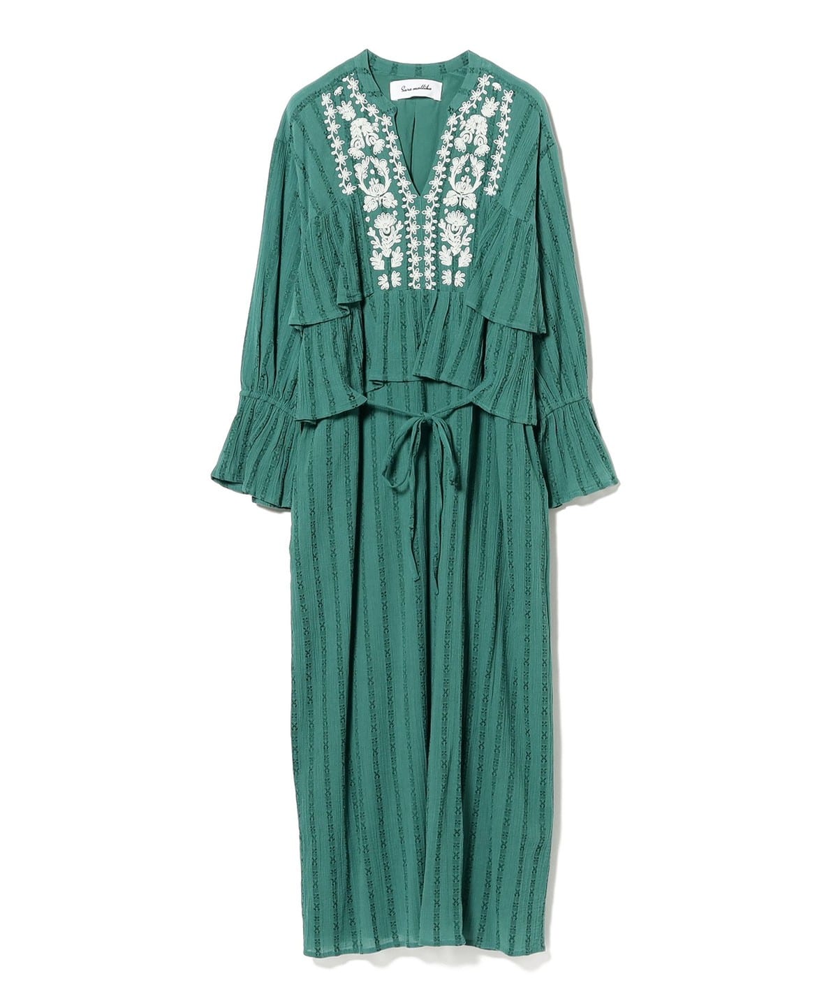 Sara mallika サラ マリカ / Cord Embroidery Dress ワンピース WOMEN GREEN S Sara mallika サラ マリカ / Cord Embroidery Dress ワンピース WOMEN GREEN S