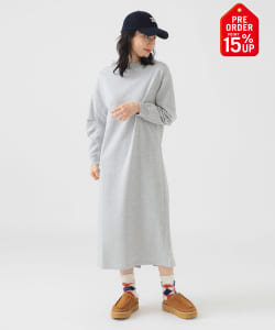 【+15%ポイントUP】袖フォルム 裏毛 ワンピース（S～M）