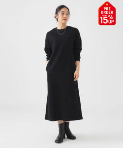 【+15%ポイントUP】袖フォルム 裏毛 ワンピース（S～M）