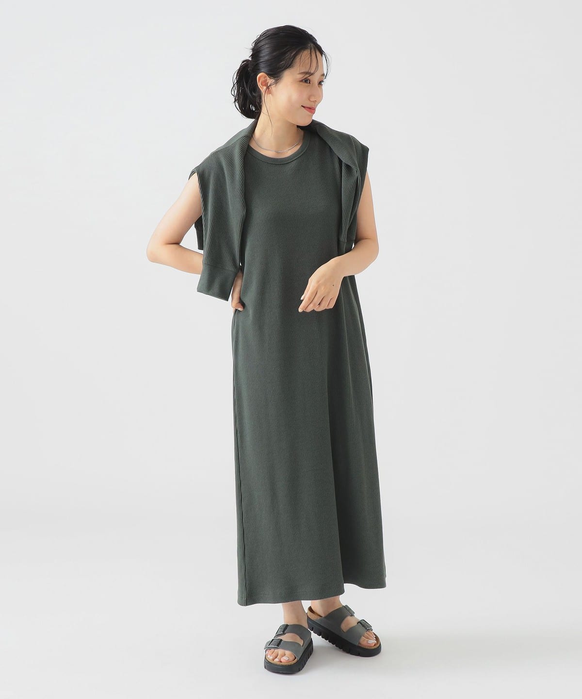 【セットアイテム】カーディガン × ワンピース セットアップ ワンピース WOMEN OLIVE ONE SIZE 【セットアイテム】カーディガン × ワンピース セットアップ ワンピース WOMEN OLIVE ONE SIZE