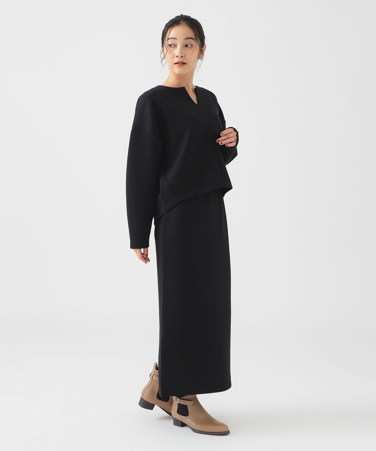 【セットアイテム】ダンボール トップス × スカート セット(S M) ワンピース WOMEN BLACK S 【セットアイテム】ダンボール トップス × スカート セット(S M) ワンピース WOMEN BLACK S