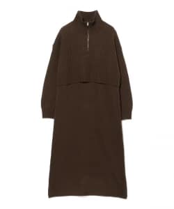 レイヤード風 ニット ワンピース