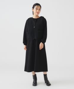 ボア ベスト × カット ワンピース セット