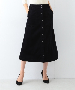 B:MING by BEAMS / コーデュロイ 前釦スカート 17AW