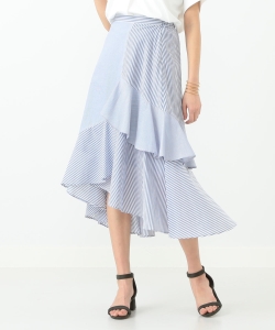 B:MING by BEAMS / ストライプラッフル スカート 18SS