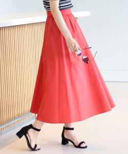 【洗える】B:MING by BEAMS / タイプライター フレアスカート 18SS