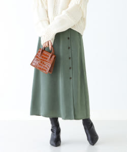 B:MING by BEAMS / サテンプリント 釦スカート