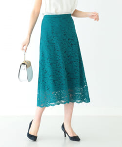 B:MING by BEAMS / レース フレア ミモレ丈スカート  20