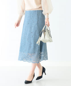 B:MING by BEAMS / レース フレア ミモレ丈スカート  20