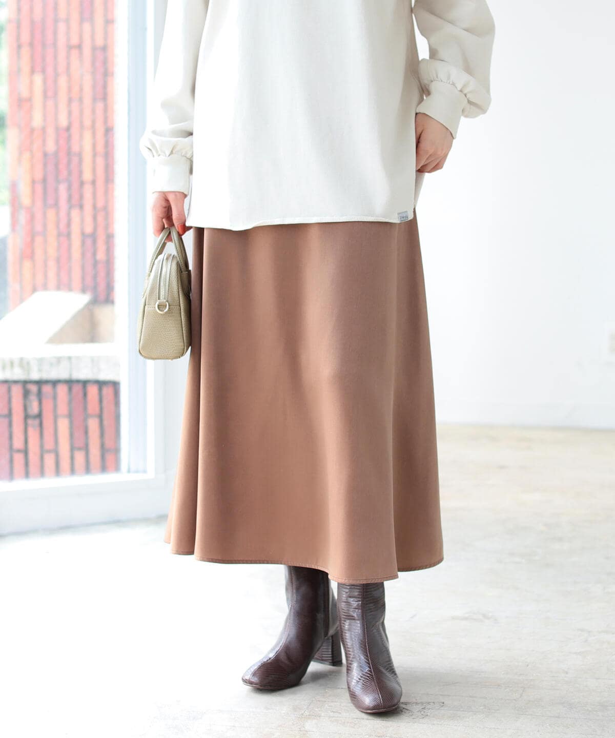 B:MING by BEAMS (B:MING by BEAMS) Satin Flare Skirt 21AW (Skirt, Maxi, Long  Skirt) Available at BEAMS