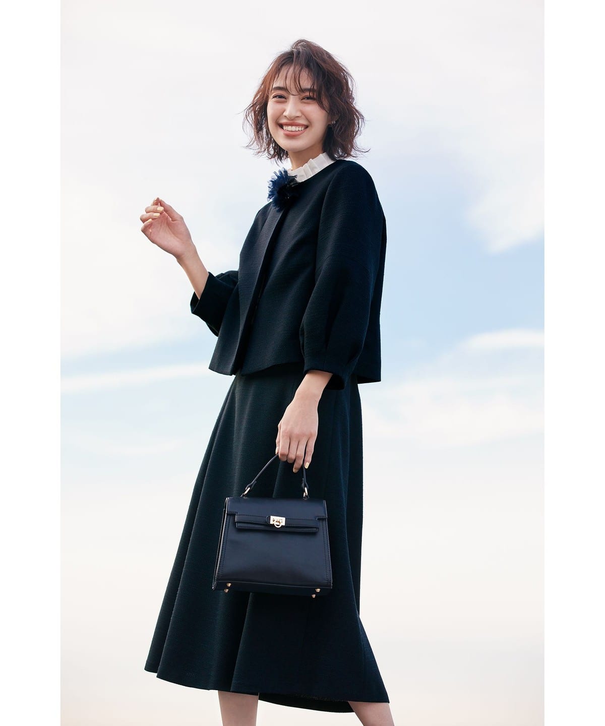 ハニカム ツイード スカート(S L)【入園式・卒園式】 スカート WOMEN NAVY?A L ハニカム ツイード スカート(S L)【入園式・卒園式】 スカート WOMEN NAVY?A L