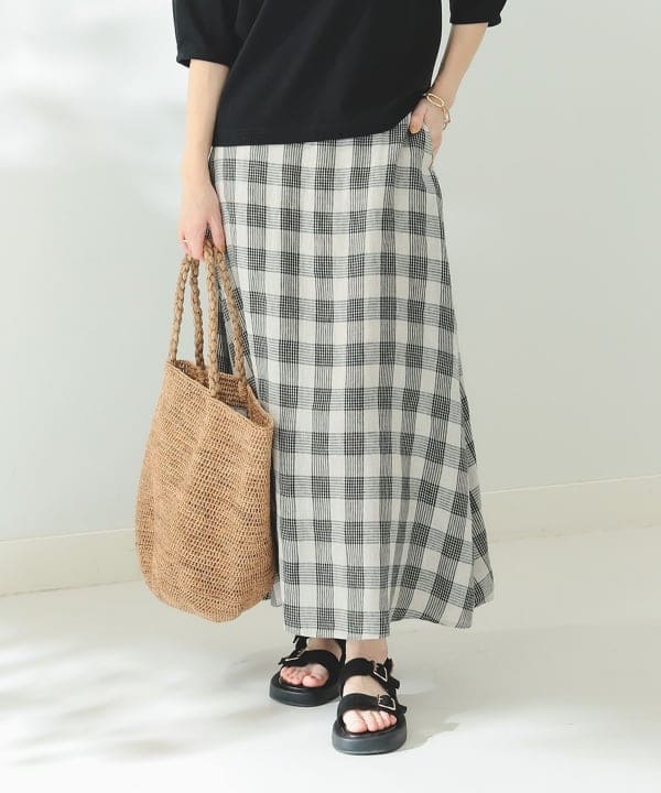 ルランゼフィール リネン スカート スカート WOMEN CHECK S ルランゼフィール リネン スカート スカート WOMEN CHECK S