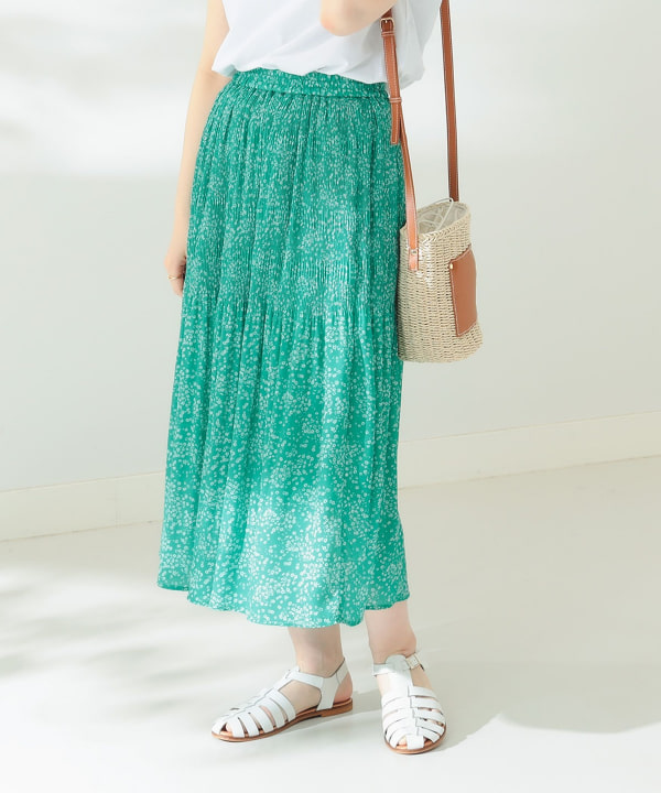 売上超高品質 LUCA malla 花柄リボン付きマキシスカートです☆ - スカート