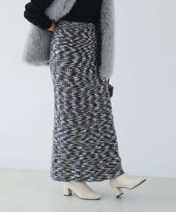 LOGAN Knitting Mills × B:MING by BEAMS / 別注 ミックスカラー ニットスカート