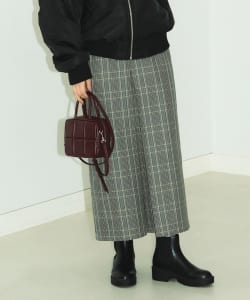 チェック フロント タック スカート