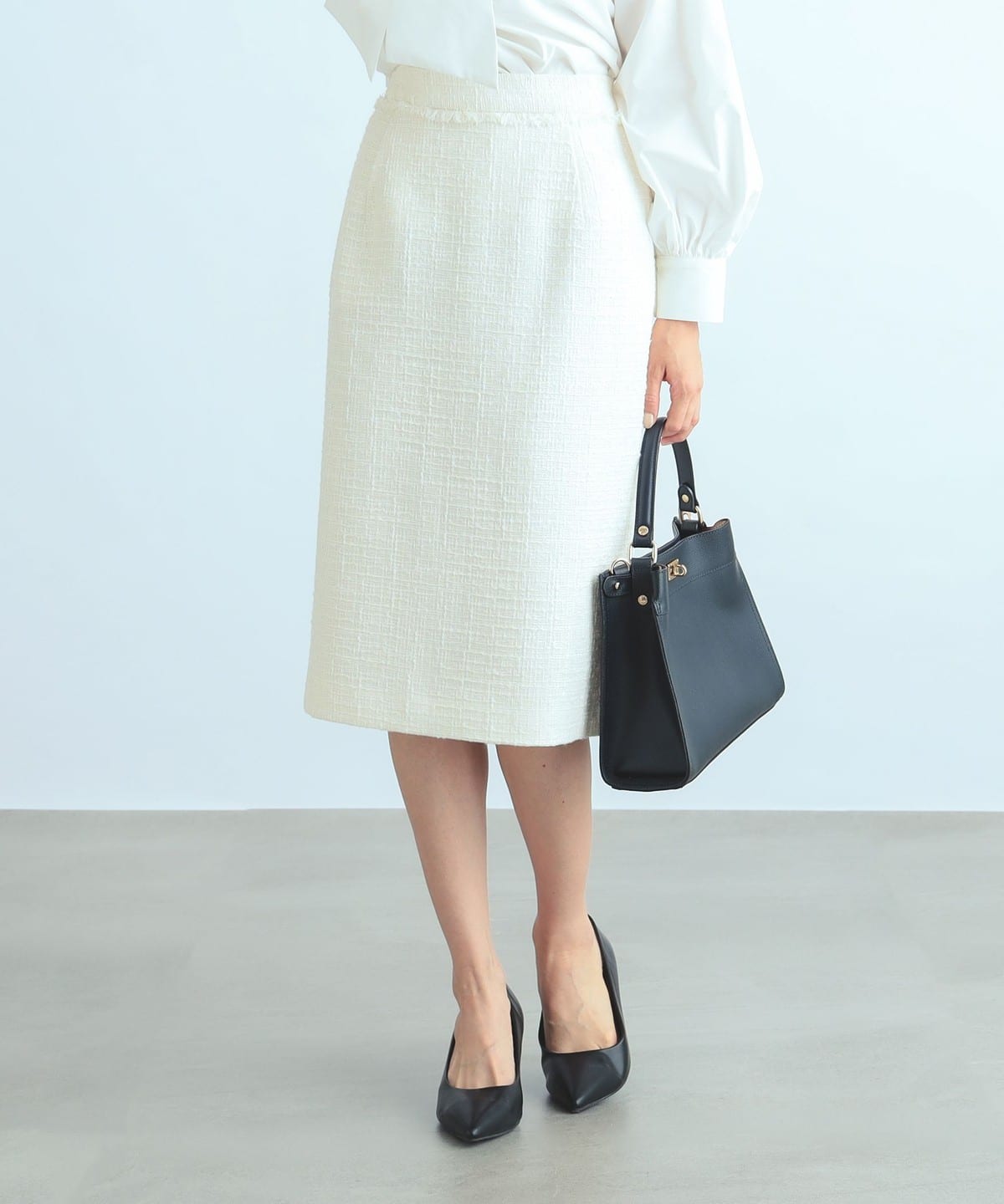 ツイード タイト スカート スカート WOMEN OFF WHITE M ツイード タイト スカート スカート WOMEN OFF WHITE M