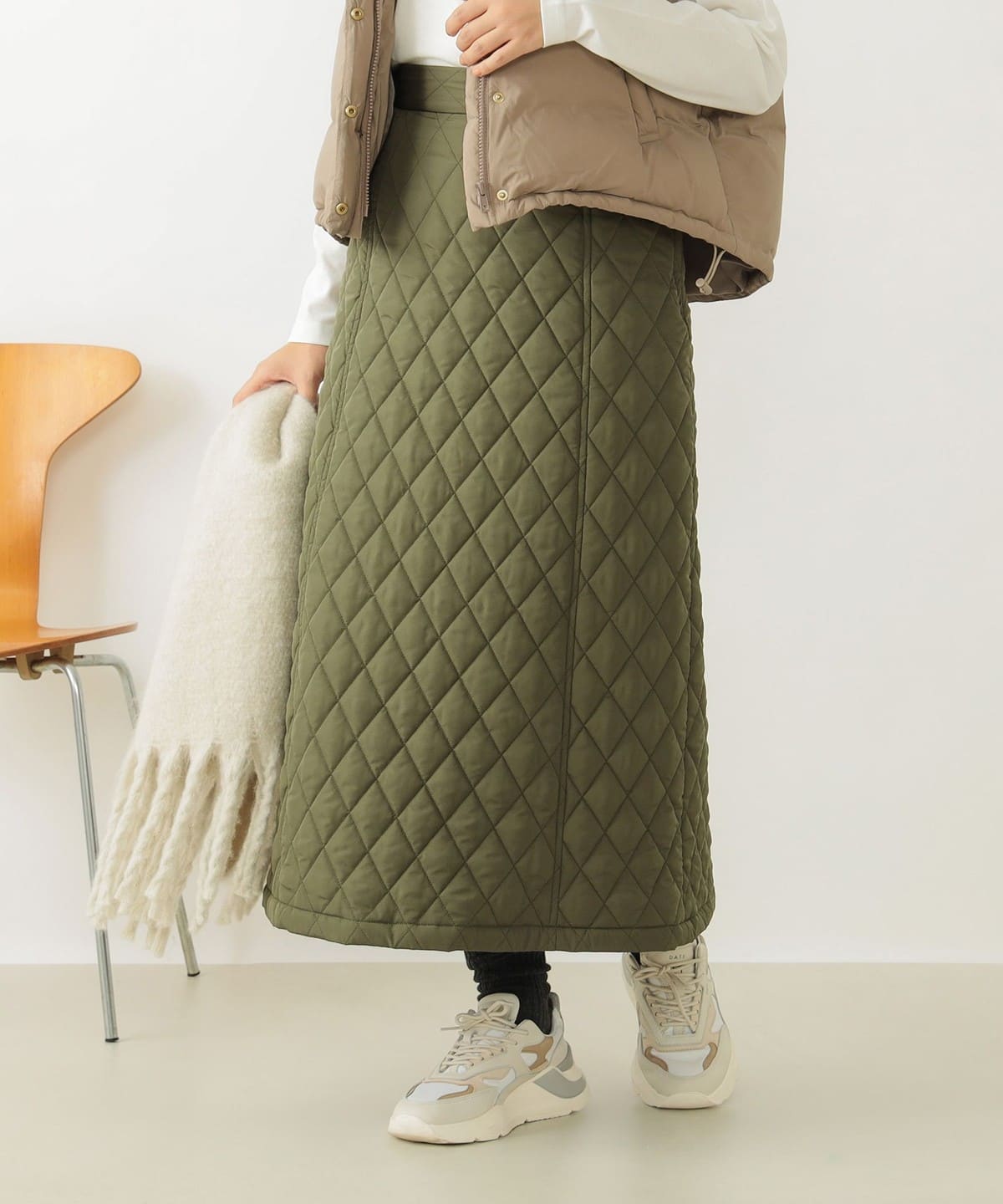 BEAMS GOLF 新品未使用キルトボアスカートサイズL