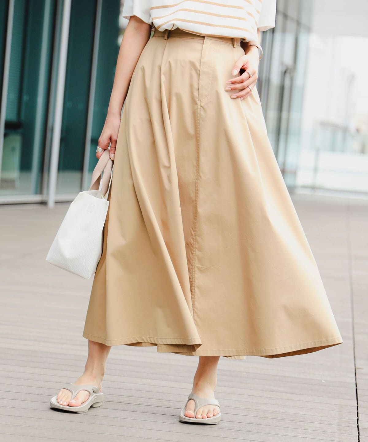タイプライター タック スカート(S M) スカート WOMEN BEIGE S タイプライター タック スカート(S M) スカート WOMEN BEIGE S