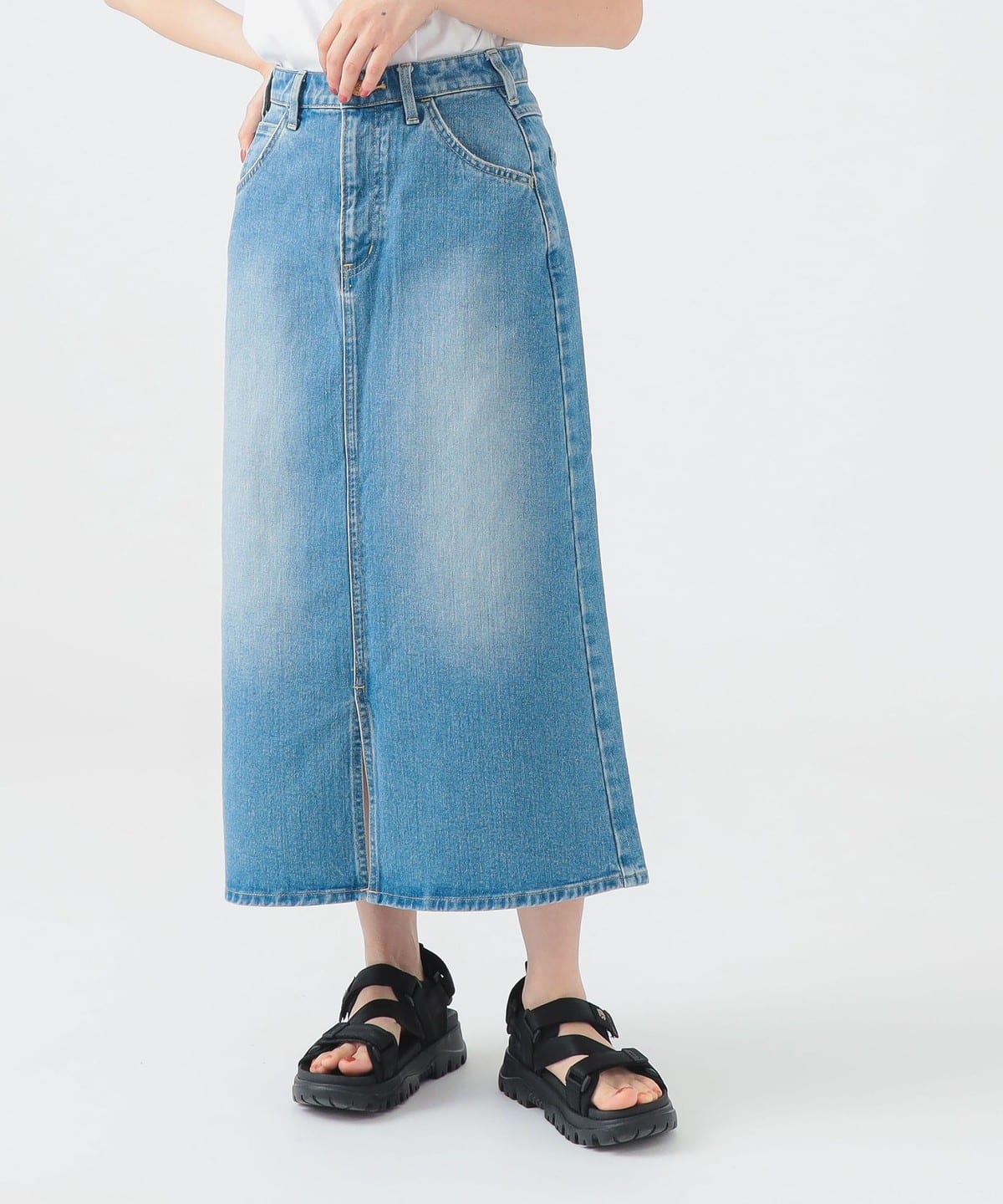Lee リー / BABE ストレッチ ミドル丈 デニムスカート(S M) スカート WOMEN LIGHT USED M Lee リー / BABE ストレッチ ミドル丈 デニムスカート(S M) スカート WOMEN LIGHT USED M