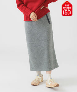 【+15%ポイントUP】【洗える】【別注】Gramicci / ニット フリース スカート（S～M）
