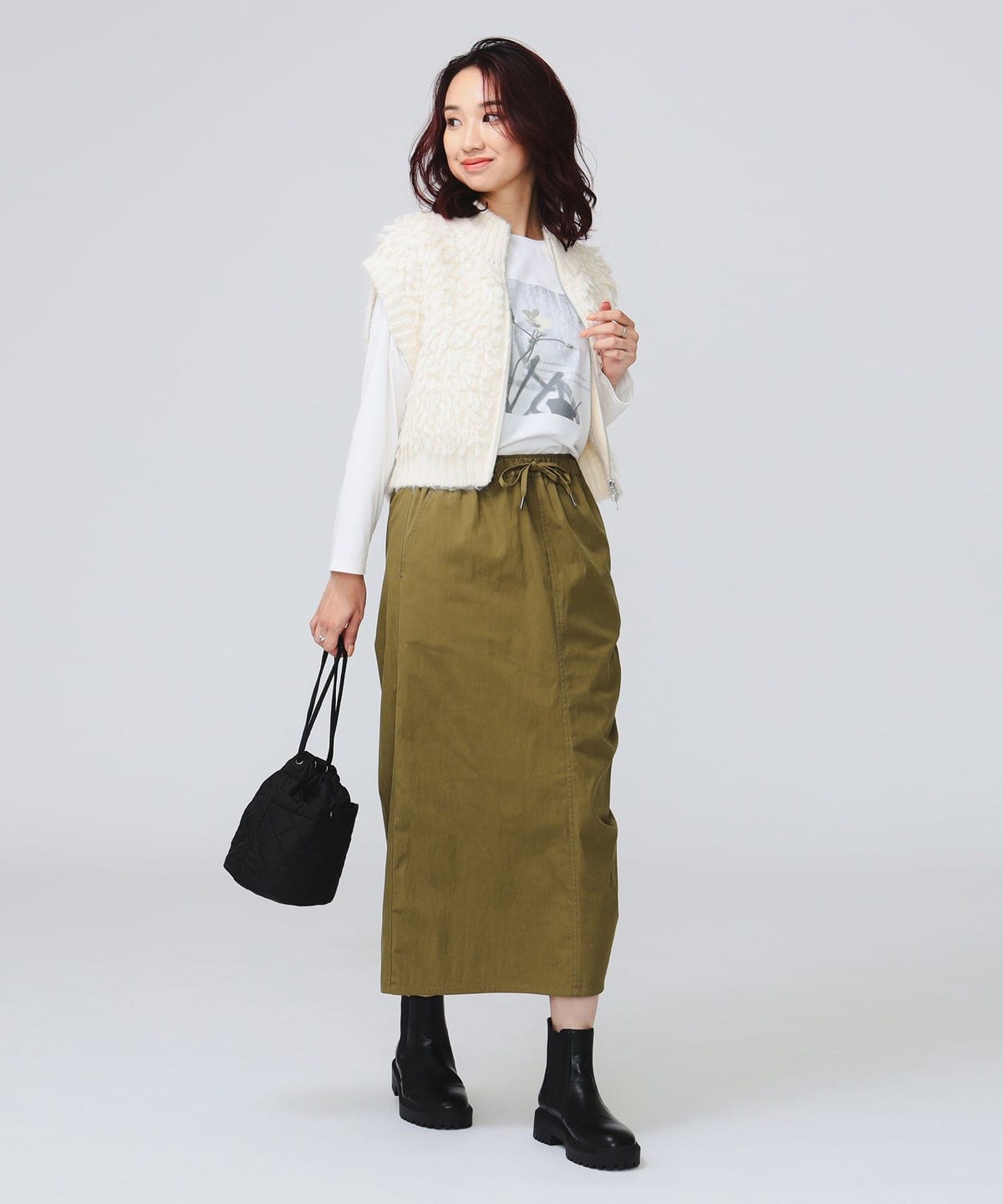 B:MING by BEAMS (B:MING by BEAMS) Side Shirring Skirt (S-M