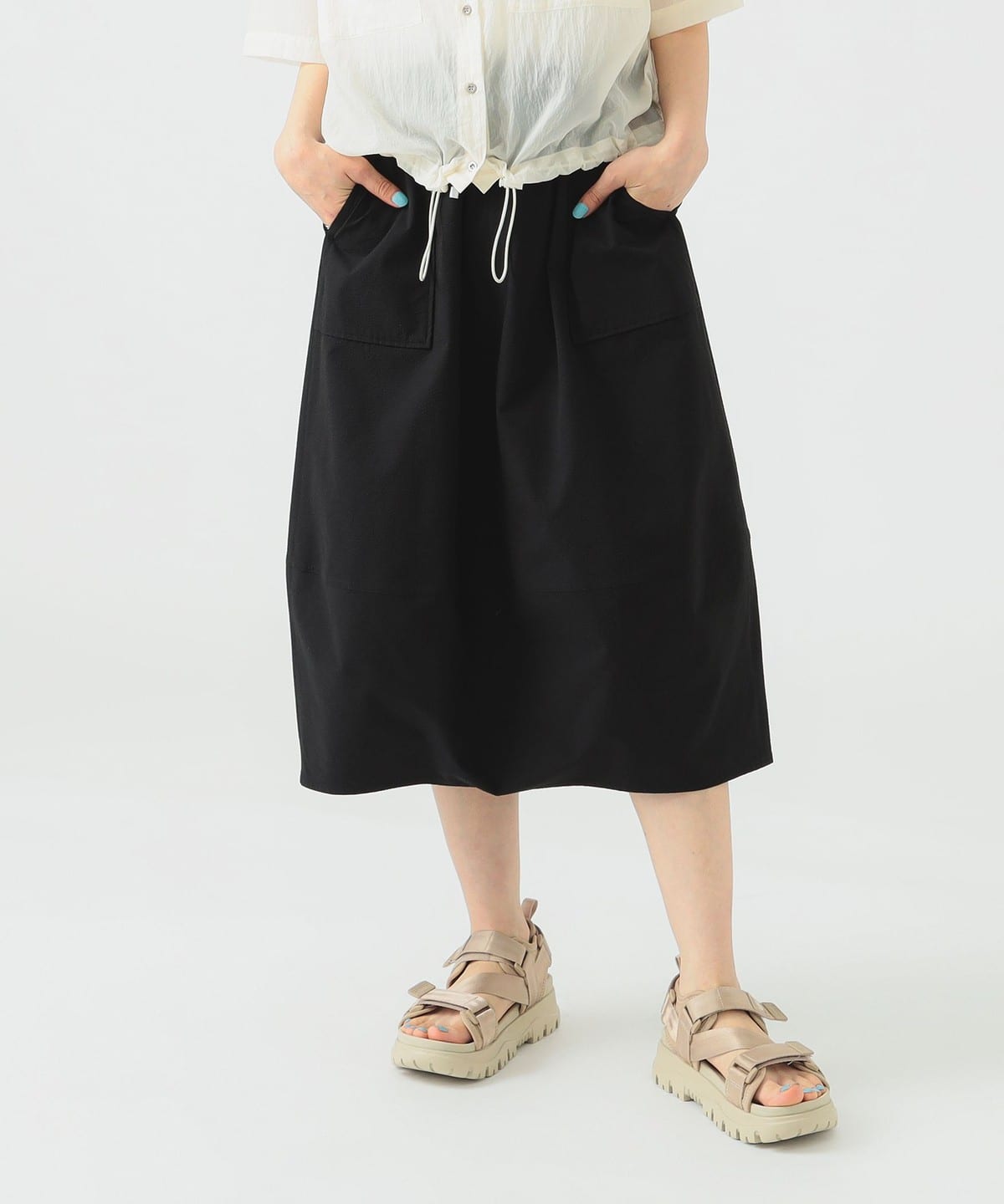 撥水 コクーン スカート(S M) スカート WOMEN BLACK M 撥水 コクーン スカート(S M) スカート WOMEN BLACK M