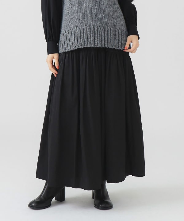 B:MING by BEAMS（ビーミング by ビームス）ツイル ギャザー スカート