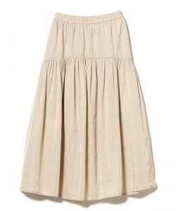【洗える】ツイル ギャザー スカート（S～M）
