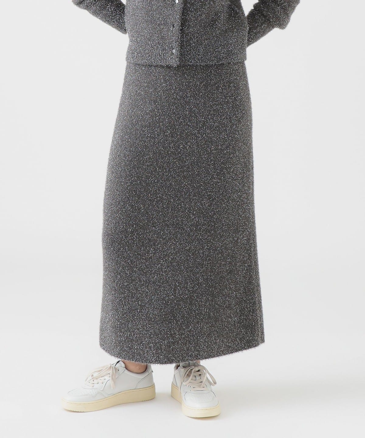 ラメ ニット スカート スカート WOMEN GREY ONE SIZE ラメ ニット スカート スカート WOMEN GREY ONE SIZE